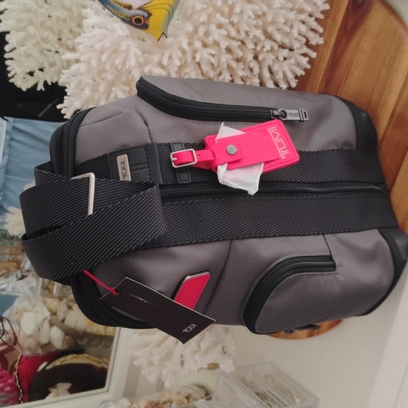 Tumi Other - Tumi 💥 NWT 💥Higgins Sling Ballistic Black&Gray Backpack with Red Accents